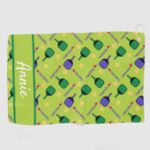 Serviette De Golf J'aime Pickleball green  (Horizontal)