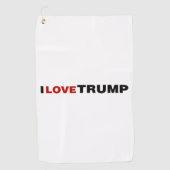Serviette De Golf J'aime Trump (Devant)