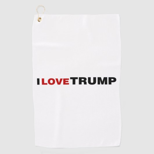Serviette De Golf J'aime Trump (Devant)