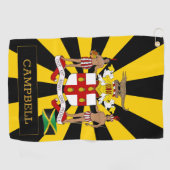 Serviette De Golf Jamaica Golf Towel & Jamaican Flag / Patriots (Horizontal)