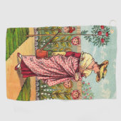Serviette De Golf Jardin Cultivation Flower Woman Art Antique (Horizontal)