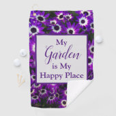 Serviette De Golf Jardin dans mon endroit heureux Fleur violet brill (En situation)