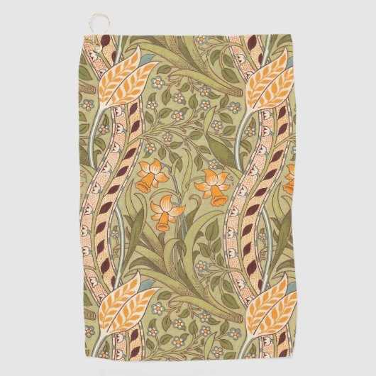 Serviette De Golf Jardin de jonquilles de William Morris Fleur Class (Devant)