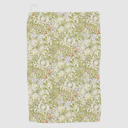 Serviette De Golf Jardin de lys doré classique de William Morris (Devant)