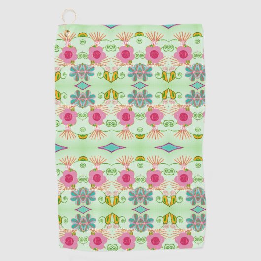 Serviette De Golf Jardin Éclectique Enchantant : Beauté Florale Dive (Devant)
