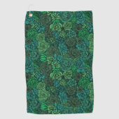 Serviette De Golf Jardin succulent en vert (Devant)