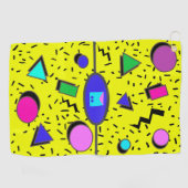 Serviette De Golf Jaune 80s Memphis Style Abstrait Rétro sans coutur (Horizontal)