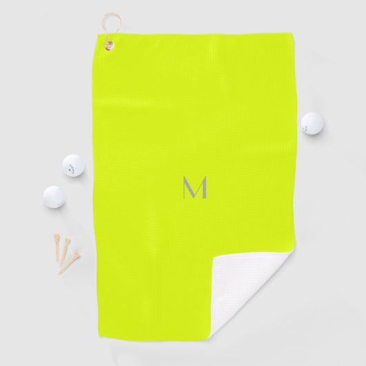 Serviette De Golf jaune fluorescent - ajouter monogramme (En situation)