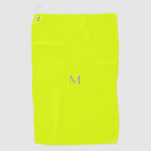 Serviette De Golf jaune fluorescent - ajouter monogramme (Devant)