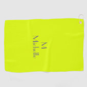 Serviette De Golf jaune fluorescent - ajouter un monogramme et une s (Horizontal)