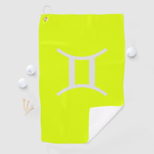 Serviette De Golf jaune fluorescent -serviette de golf Gemini (En situation)