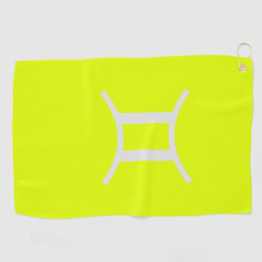 Serviette De Golf jaune fluorescent -serviette de golf Gemini (Horizontal)