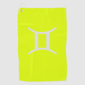 Serviette De Golf jaune fluorescent -serviette de golf Gemini (Devant)