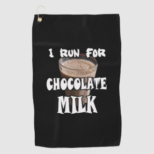 Serviette De Golf Je cours pour le lait chocolaté Running