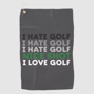Serviette De Golf Je déteste le golf, beau coup, j'aime le golf, ama