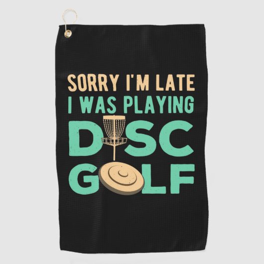 Serviette De Golf Je Jouais À Disk Golf (Devant)