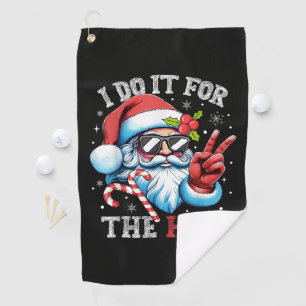Serviette De Golf Je le fais pour les Ho's Funny Christmas Santa