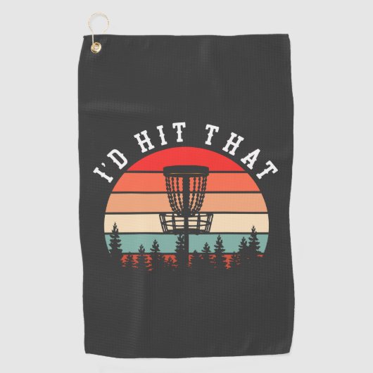 Serviette De Golf Je le ferais | Funny Retro Disc Golf (Devant)