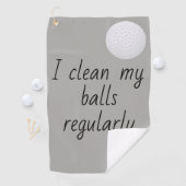 Serviette De Golf Je Nettoie Régulièrement Mes Boules Humour Drôle (En situation)