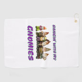 Serviette De Golf Je Pense À Mes Gnomes (Horizontal)