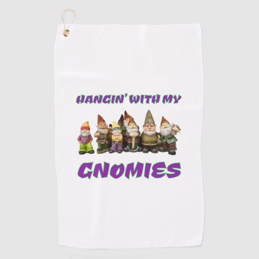 Serviette De Golf Je Pense À Mes Gnomes (Devant)