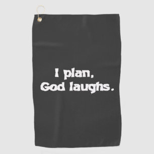 Serviette De Golf Je planifie Dieu rit Drôle Récupération Citation S