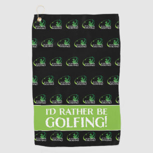 Serviette De Golf Je préférerais être en train de jouer au golf Golf