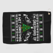 Serviette De Golf Je Rêve D'Un Noël Humide (Horizontal)