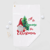 Serviette De Golf Je serai Gnome pour Noël (En situation)