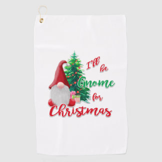 Serviette De Golf Je serai Gnome pour Noël