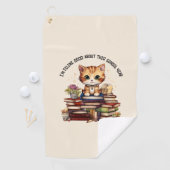 Serviette De Golf Je suis Feline bon pour cette année scolaire (En situation)
