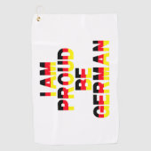 Serviette De Golf 'Je suis fier d'être allemand' (Devant)