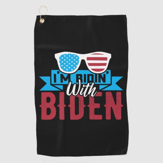 Serviette De Golf Je suis Ridin With Biden (Devant)