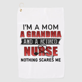 Serviette De Golf Je suis une maman, une grand-mère et une infirmièr