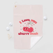 Serviette De Golf Je T'Aime Beaucoup Cherry (En situation)