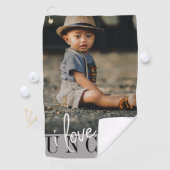 Serviette De Golf Je t'aime Oncle Photo personnalisée  (En situation)