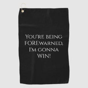 Serviette De Golf Je vais gagner drôle noir