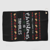 Serviette De Golf Je Veux Juste Cuire Des Stups Et Regarder Noël (Horizontal)