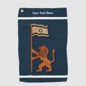 Serviette De Golf Jerusalem Lion With Flag (Devant)