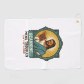 Serviette De Golf Jésus Code QR flou ne scannera pas Menu Humour Tec (Horizontal)