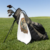 Serviette De Golf Jésus Mauvaise Message Autocorrect Patron Embarras (Vert)