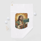 Serviette De Golf Jésus pleurant Erreur de syntaxe Codage Programmeu (En situation)