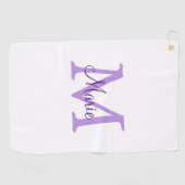 Serviette De Golf jeté simple minimal ajouter nom monogramme rose ro (Horizontal)