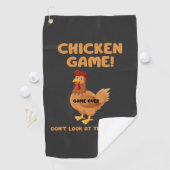 Serviette De Golf Jeu du Poulet Ne Regarde Pas Le Poulet (En situation)