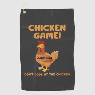 Serviette De Golf Jeu du Poulet Ne Regarde Pas Le Poulet