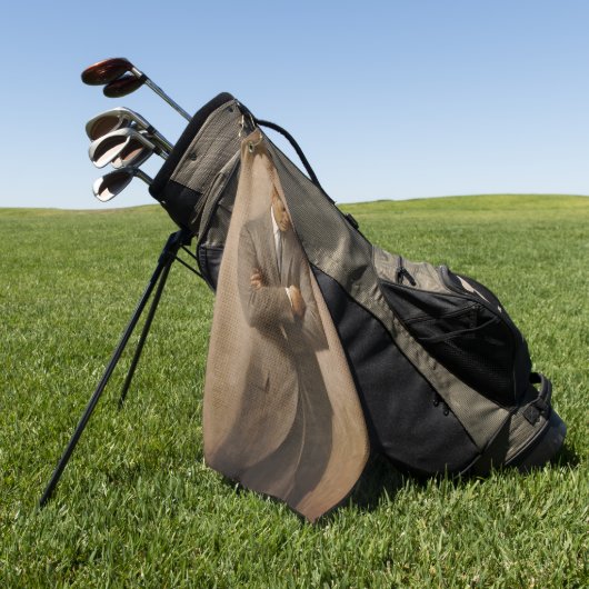 Serviette De Golf John Kennedy Portrait de la Maison-Blanche préside (Vert)