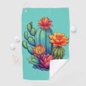 Serviette De Golf Joli cactus en fleurs (En situation)