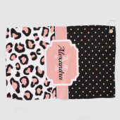 Serviette De Golf Joli Empreinte de léopard (Horizontal)