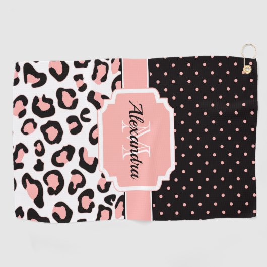 Serviette De Golf Joli Empreinte de léopard (Horizontal)