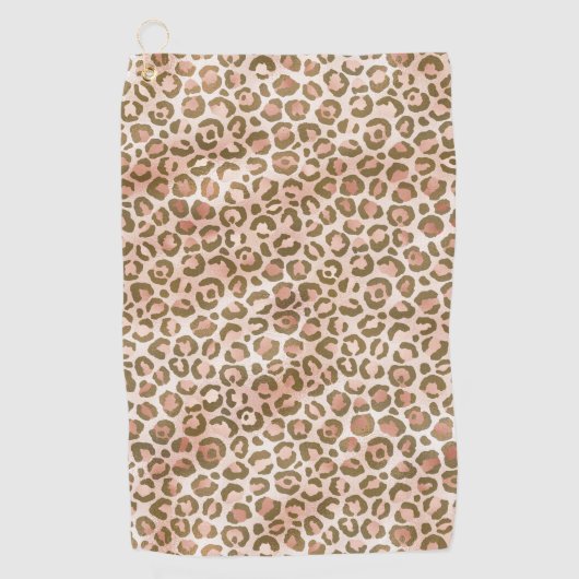 Serviette De Golf Joli Empreinte de léopard Brown Peach (Devant)